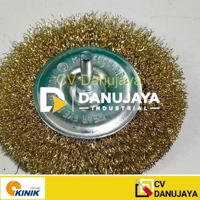 Sikat Bulat Tangkai SSW 40 100mm Sikat Tangkai Bulat 100mm Tangkai 6mm