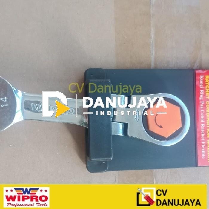 Kunci Ring Pas Cebol Ratchet Flexible KCR 100 Wipro 14mm