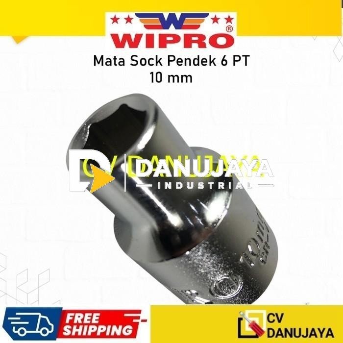 Mata Kunci Kunci Sock Shock Soket Socket Sok Wipro 1/2" Inch x 10mm CRV chrome vanadium steel
