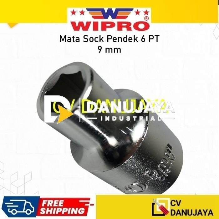 Mata Kunci Kunci Sock Shock Soket Socket Sok Wipro 1/2" Inch x 9mm CRV chrome vanadium steel