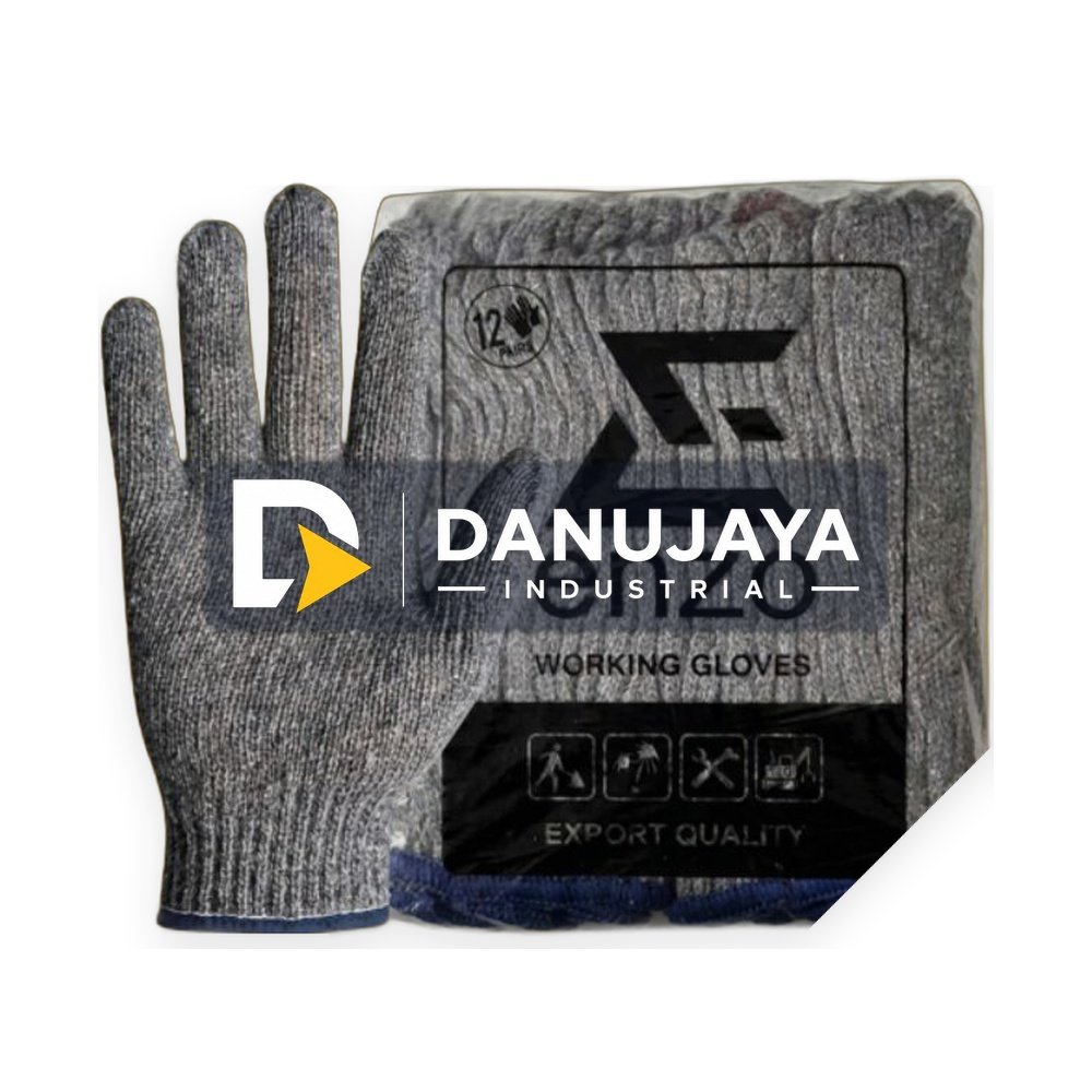 12 Pasang Sarung Tangan Kerja Rajut B5 B4 B3 Tebal Presisi ENZO