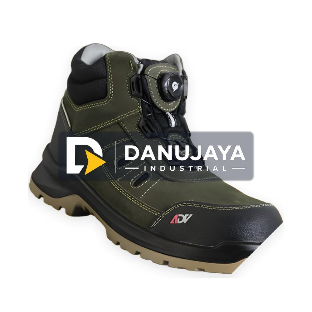 [ Bonus Kaos Kaki ] Sepatu Safety Cheetah ADV Jubatus 2.0 Forest Green 6112G Anti Tusuk, SNI