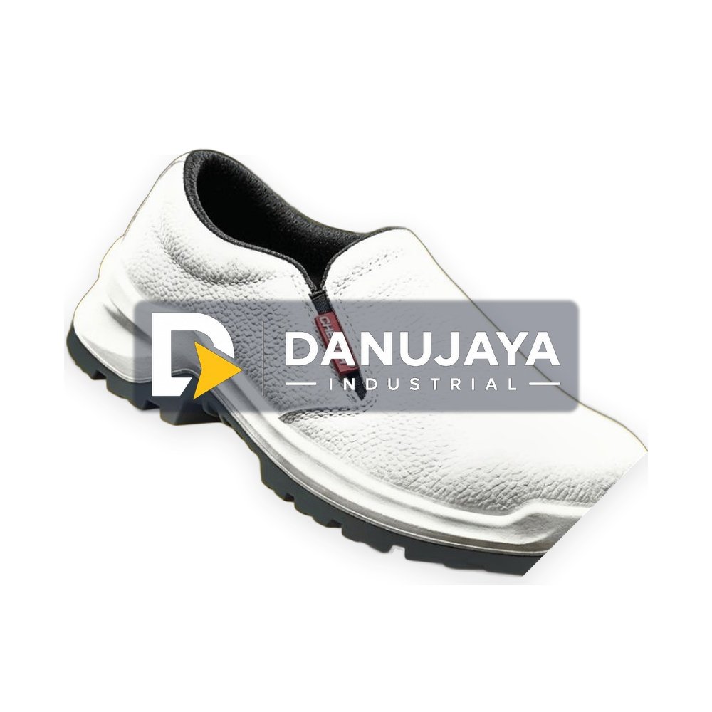 Sepatu Safety Putih Cheetah 7001P rumah sakit laboratorium Ujung Baja Anti Slip SNI